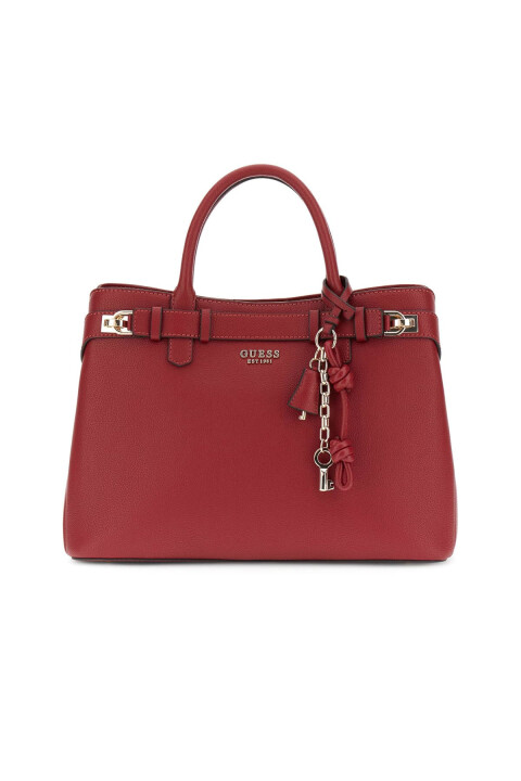 Kadın Aksesuarlı ve Toka Detaylı El Çantası - Kırmızı 