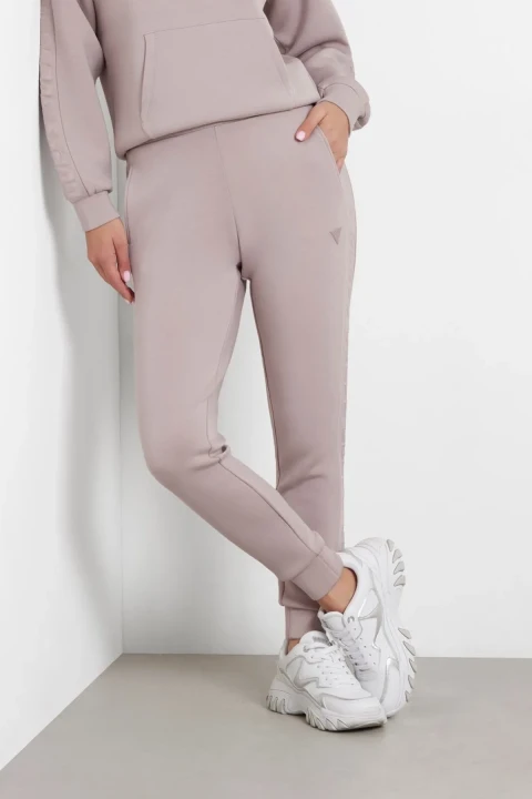 Kadın Allie Aktif Regular Fit Scuba Eşofman Altı - Toz Pembe - Guess