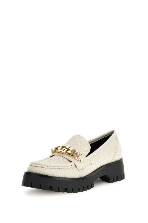 Kadın Almosty4 G Logolu Mokasen - Beyaz - Guess