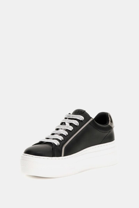 Kadın Ameria Logo Yazılı Sneaker - Siyah - Guess