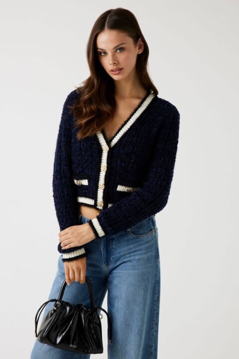 Kadın Aomori Triko Hırka - Mavi - Guess