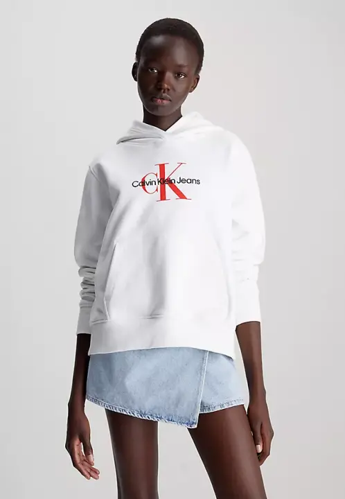 Kadın Archival Kapüşonlu Sweatshirt - Beyaz - Calvin Klein
