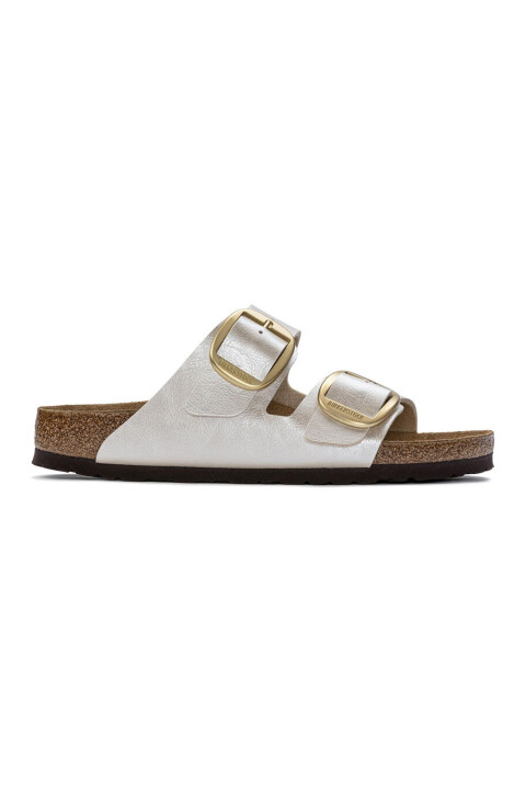 Kadın Arizona Graceful Büyük Tokalı Çift Bantlı Terlik - İnci Beyazı 