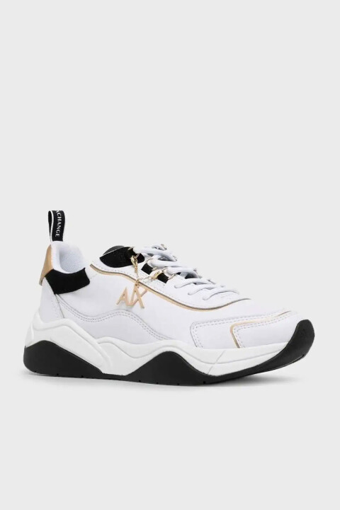 Kadın Armani Exchange Kalın Tabanlı Sneaker Ayakkabı - Beyaz - Armani Exchange