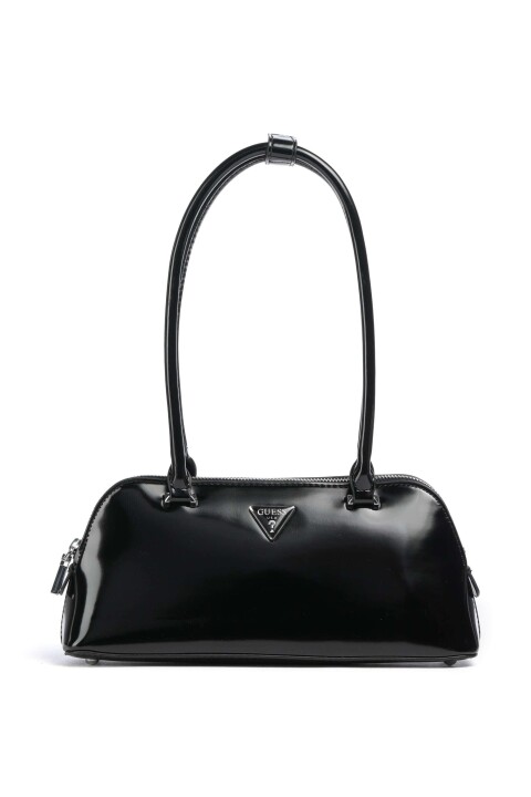 Kadın Arnela Parlak Yüzeyli Omuz Çantası - Siyah 