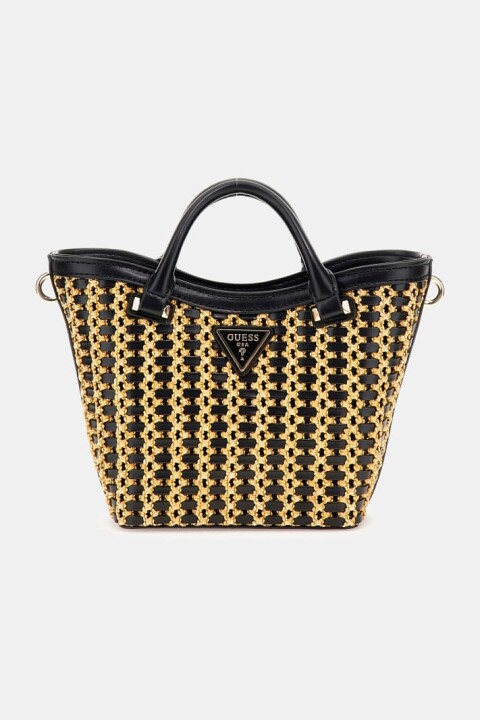 Kadın Atalia Rafya Mini Tote El Çantası - Siyah - Guess