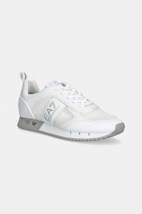 Kadın Bağcıklı File Detaylı Sneaker - Beyaz/Gri - Ea7