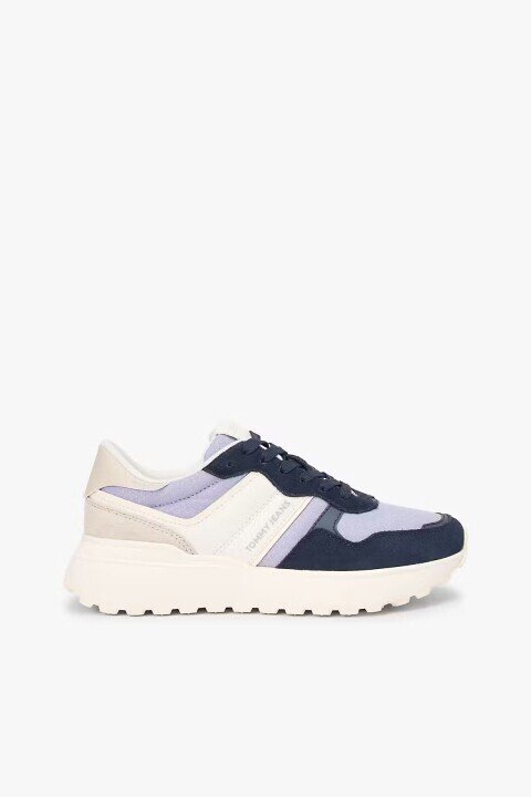 Kadın Bağcıklı Kalın Dişli Taban Sneaker - Lacivert - Tommy Hilfiger