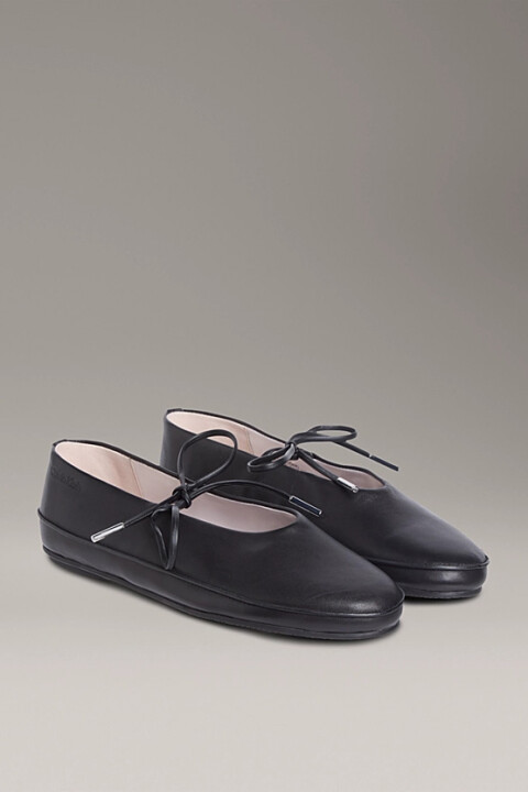 Kadın Bantlı Ballerina Mary Jane Babet - Siyah - Calvin Klein