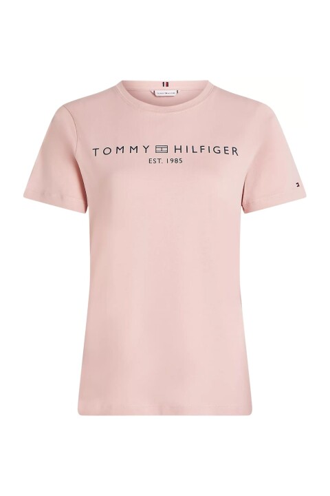 Kadın Baskı Logo T-Shirt - Açık Pembe 