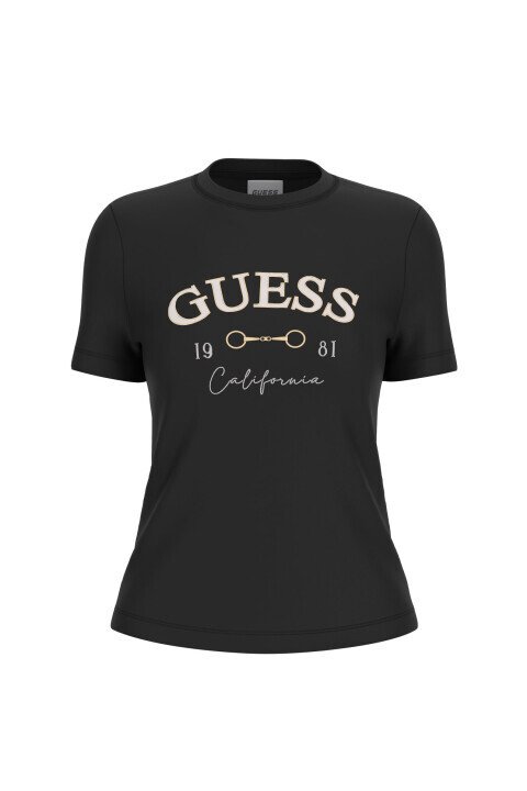 Kadın Beatriz Aktif Slim Fit T-Shirt - Siyah - Guess
