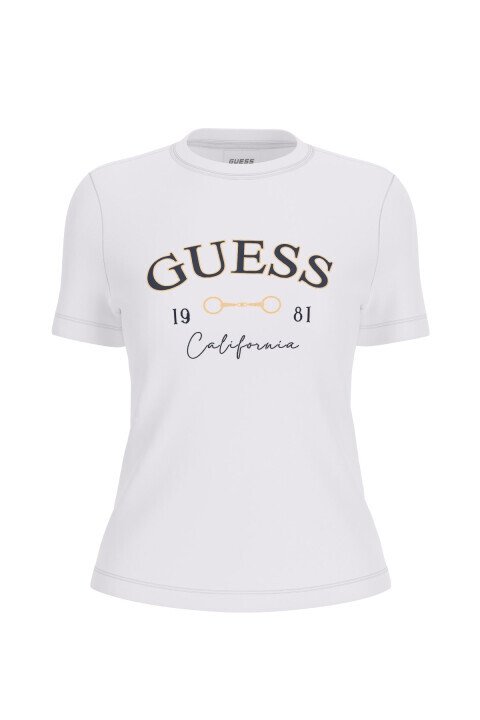 Kadın Beatriz Slim Fit T-Shirt - Beyaz - Guess