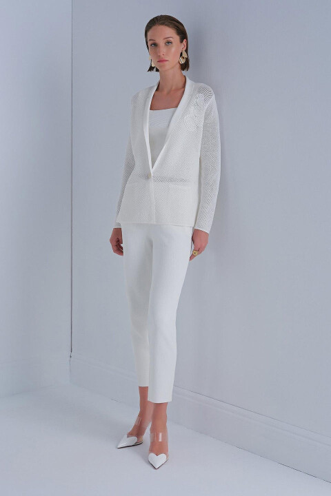 Kadın Beli Kordonlu Cepli Pantolon - Ekru - Join Us