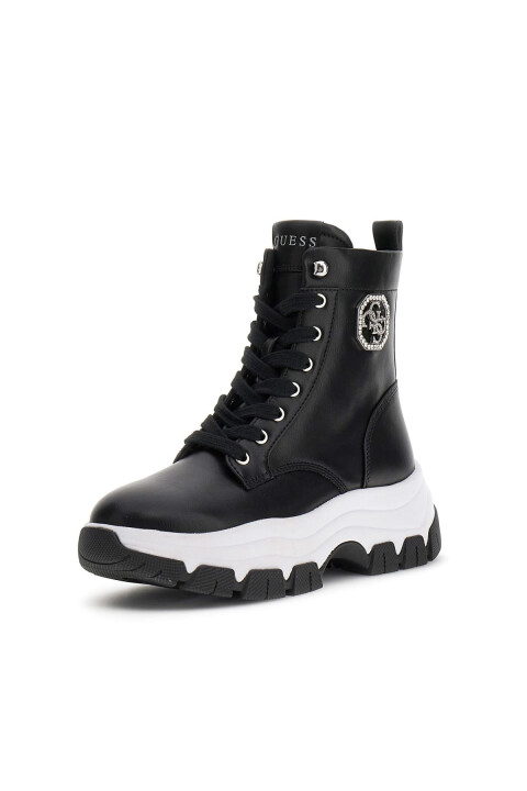 Kadın Benzon Taşlı Aksesuarlı Kalın Tabanlı Bot - Siyah - Guess