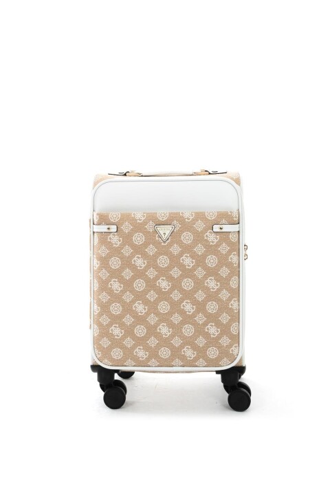 Kadın Beyza 4G ve Peony Logolu Valiz - Beyaz - Guess