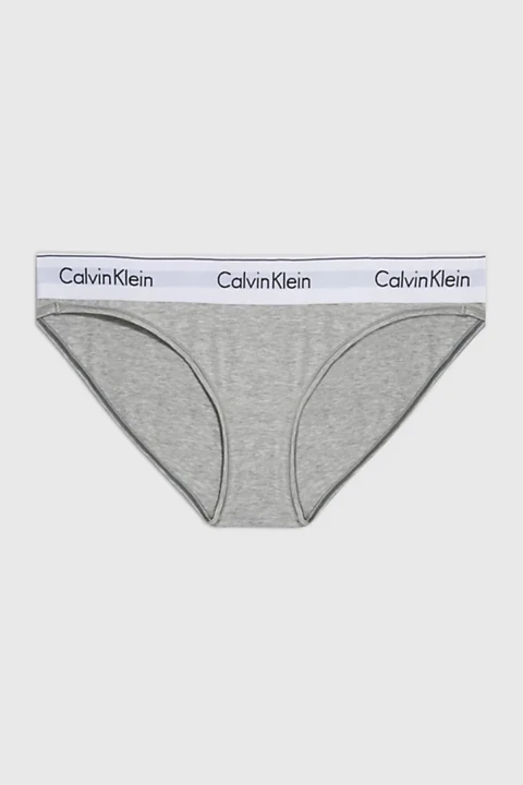 Kadın Bikini Külotu Modern Pamuk - Gri 