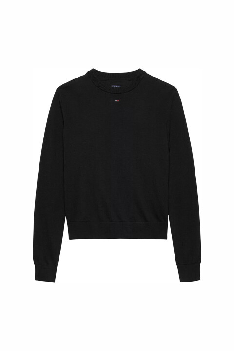 Kadın Bisiklet Yaka Pamuk Kazak – Siyah 