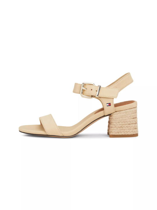 Kadın Block Mıd Heel Sandal Topuklu Sandalet-Bej 