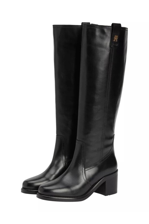 Kadın Blok Topuklu Binici Çizmesi - Siyah - Tommy Hilfiger