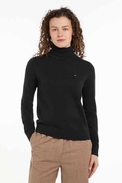 Kadın Boğazlı Kazak - Siyah 