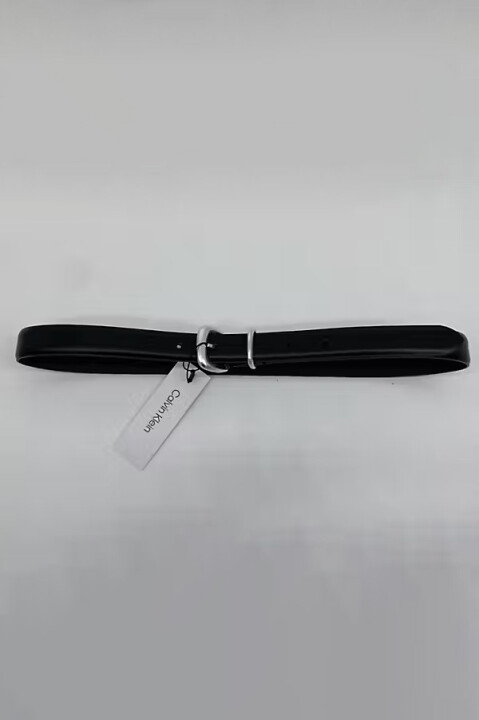 Kadın Buckle 25 Mm Klasik Metal Tokalı Kemer - Siyah 