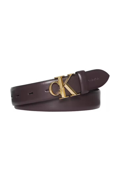 Kadın Buckle 30 Mm Logo Tokalı Kemer - Koyu Bordo 