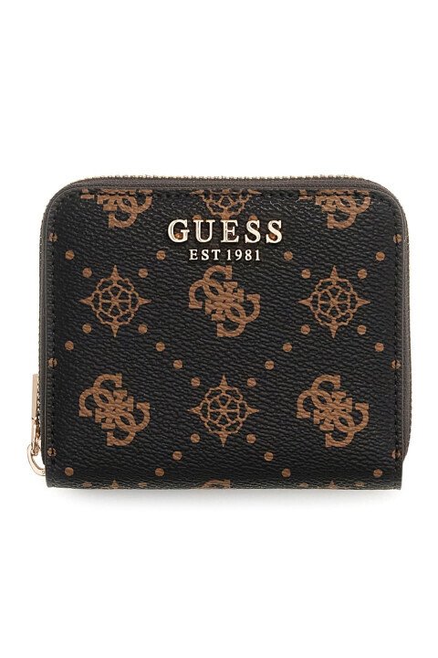Kadın Carrie Logo Desenli Fermuarlı Cüzdan - Kahverengi - Guess