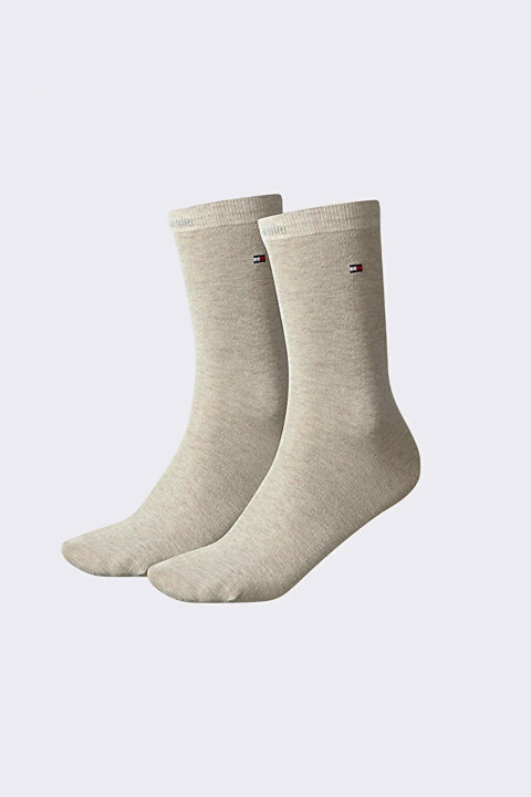 Kadın Casual Çorap 2'li Paket - Bej Melanj - Tommy Hilfiger