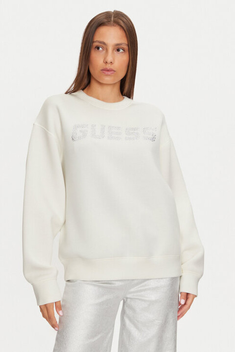 Kadın Cecılıa Parlak Logolu Sweatshirt - Krem 