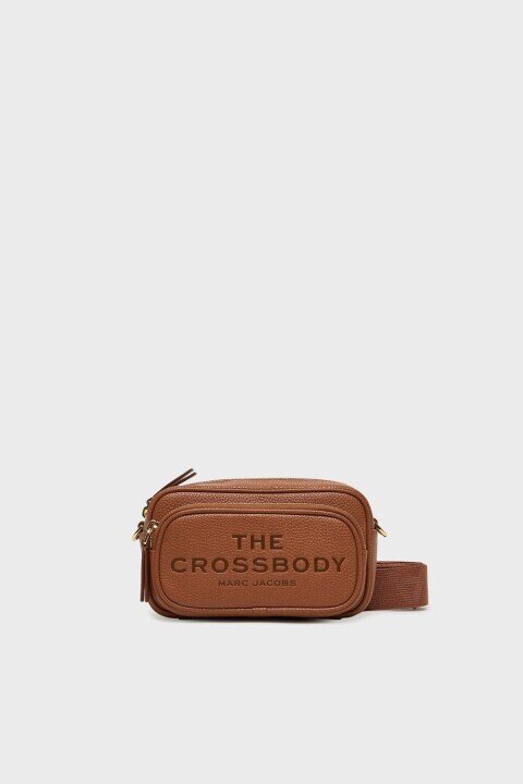 Kadın Çift Fermuarlı ve Geniş Askılı Omuz Çantası - Taba - Marc Jacobs