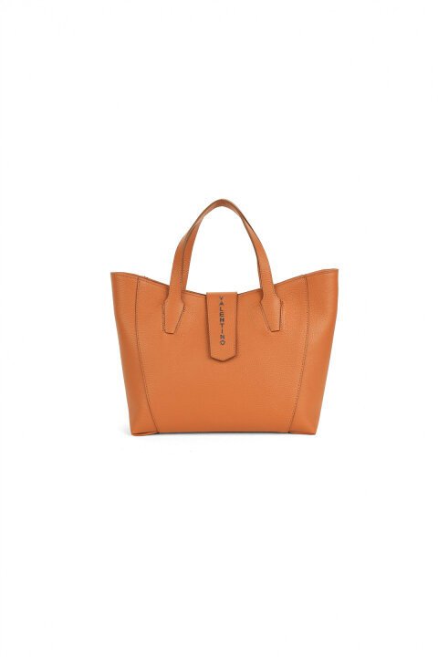 Kadın Çıkarılabilir Askılı Deri Omuz Çantası - Taba - Valentino