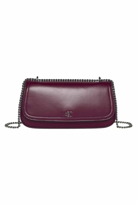 Kadın CK Convertible Chain Small Bag Omuz Çantası - Mürdüm 