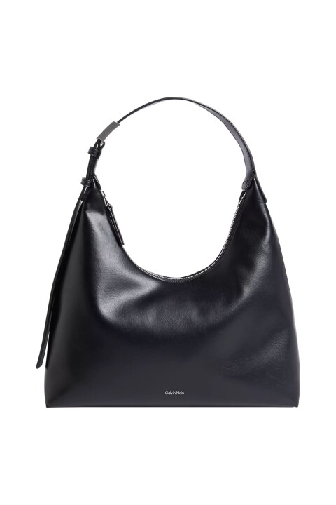Kadın Ck Hardware Strap Hobo Omuz Çantası - Siyah 