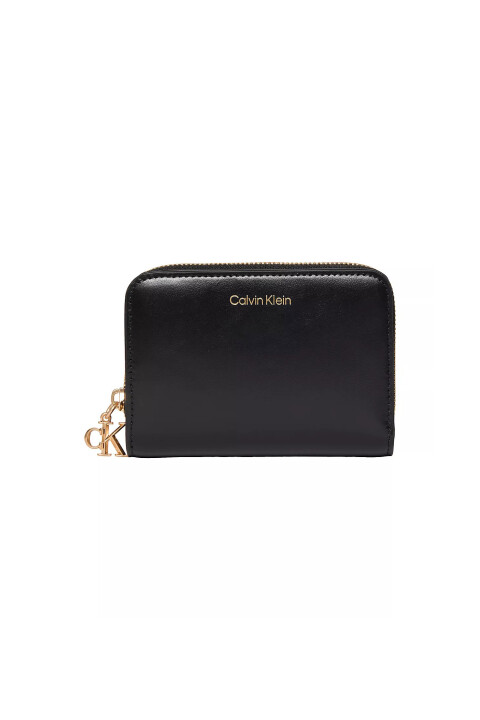 Kadın CK Medium Flap Zip Around Cüzdan - Siyah - Calvin Klein