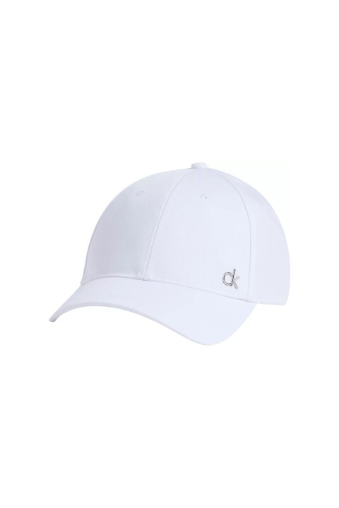Kadın Ck Metal Logo Şapka - Beyaz - Calvin Klein