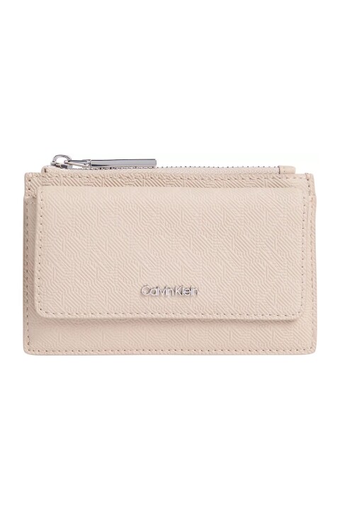 Kadın Ck Must Fermuarlı Kartlık - Bej 