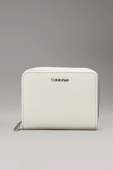 Kadın Ck Must Medium Fermuarlı Cüzdan - Ekru 