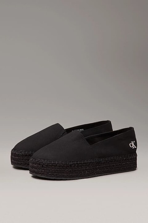 Kadın Ck Platform Canvas Espadrille Ayakkabı - Siyah - Calvin Klein