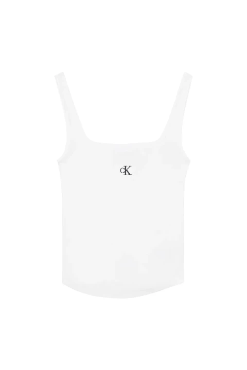 Kadın Ck Rıb Tank Top Atlet - Beyaz 