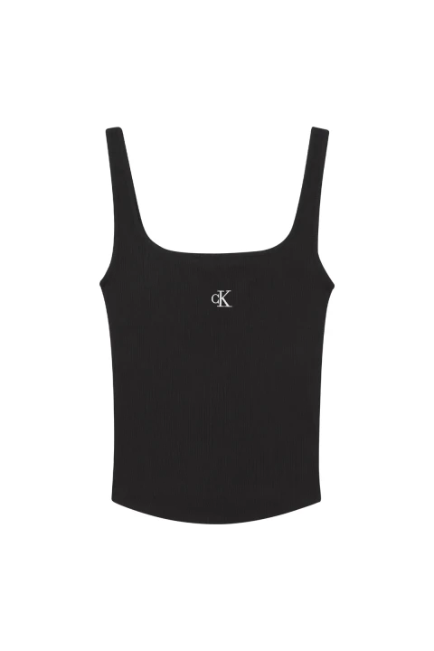 Kadın Ck Rıb Tank Top Atlet - Siyah 