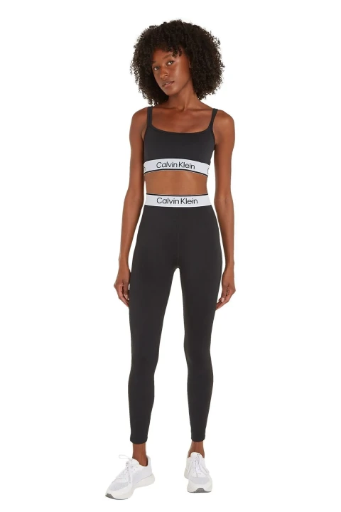 Kadın Ck Wo Legging Leggings Sportif Görünümlü Tayt - Siyah - Calvin Klein