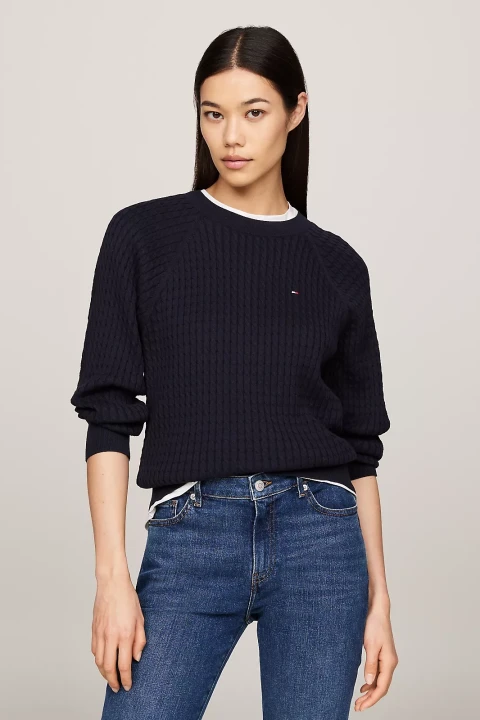 Kadın Co Cable C-Nk Kazak-Lacivert 