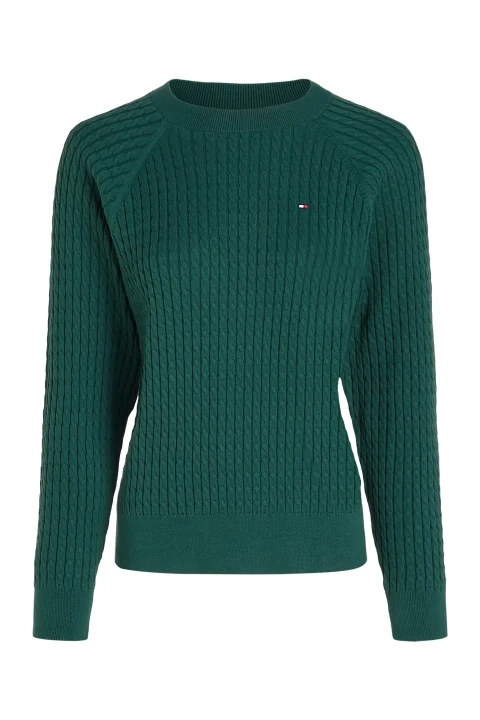 Kadın Co Cable C-Nk Kazak-Yeşil 