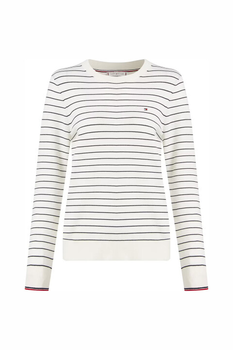 Kadın Co Jersey Stitch Kazak - Beyaz 