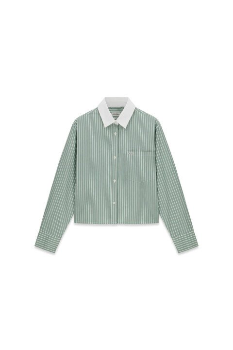 Kadın Comfort Fit Cropped Gömlek - Çok Renkli - Guess