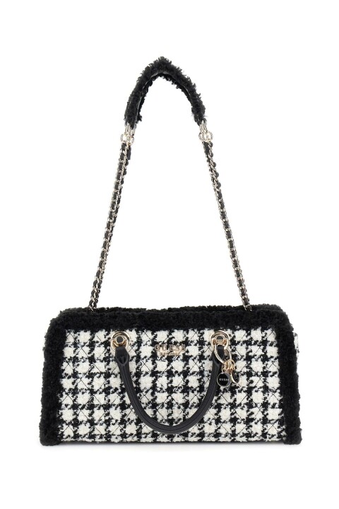 Kadın Cristi Yün Karışımlı El Çantası - Siyah - Guess