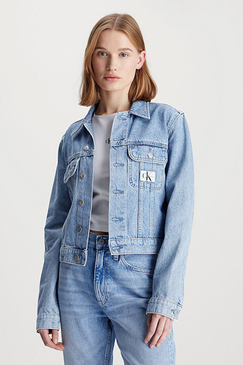 Kadın Cropped 90'S Denim Ceket - Calvin Klein