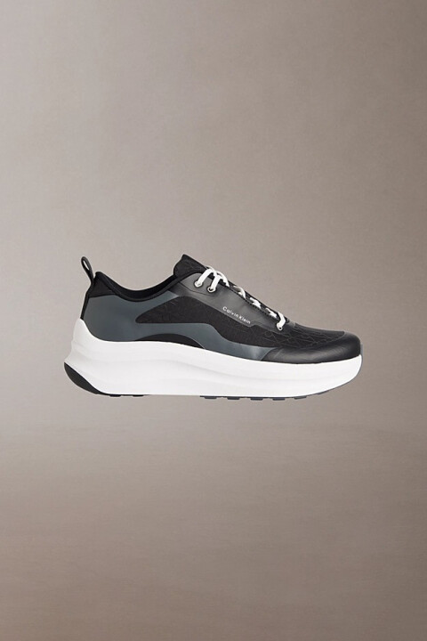 Kadın Desenli ve Kalın Tabanlı Chunky Sneaker - Siyah - Calvin Klein