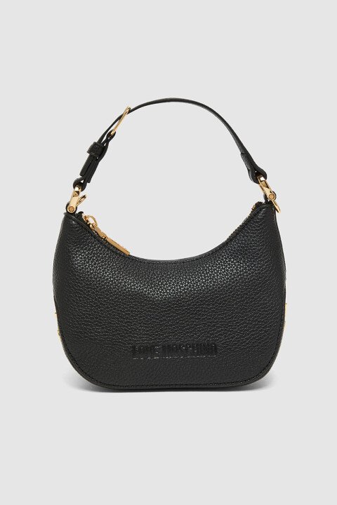 Kadın Dokulu Omuz Çantası - Siyah - Love Moschino