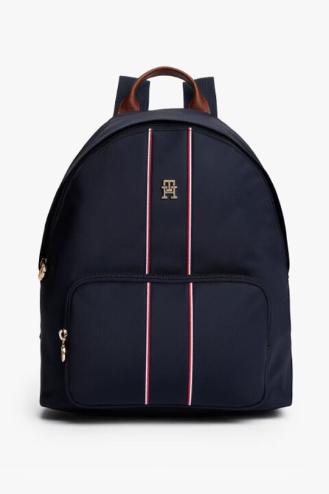 Kadın Dome Şerit Detaylı Metal Logolu Sırt Çantası - Lacivert - Tommy Hilfiger